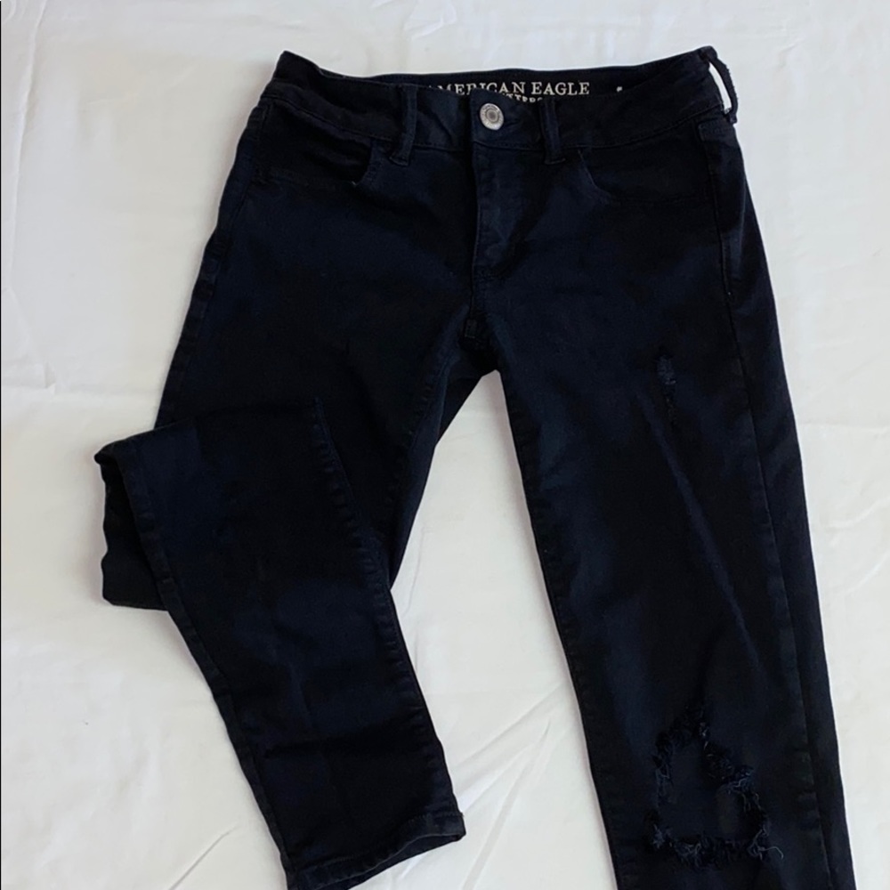 American Eagle super stretch black jeggings size 2